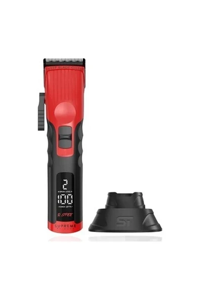 Supreme Trimmer Kırmızı 2spee Clipper | LCD Göstergeli | Ultra Sessiz | Ergonomik ürün görseli 1