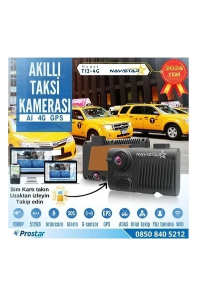 Navistar Uzaktan Izlemeli 2 Kameralı Wifi Gps 4g Yapay Zeka Destekli Ak? ürün görseli 1