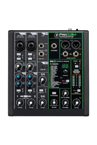Mackie Profx6 V3 6-Kanal USB Deck Mikser ürün görseli 1