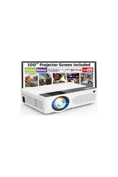 Tmy Mini - Yükseltilmiş 9500 Lümen Bluetooth Projektör - 100 Inc ürün görseli 1