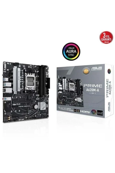 Prıme A620m-a-csm Ddr5 Hdmı-dp Pcıe 4.0 Am5 Matx Kurumsal Anakart ürün görseli 1