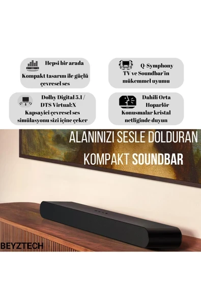 Q-Symphony Dolby Digital 5.1 / DTS Virtual:X Dahili Orta Hoparlör Uyarlanabilir Sound Lite ürün görseli 1