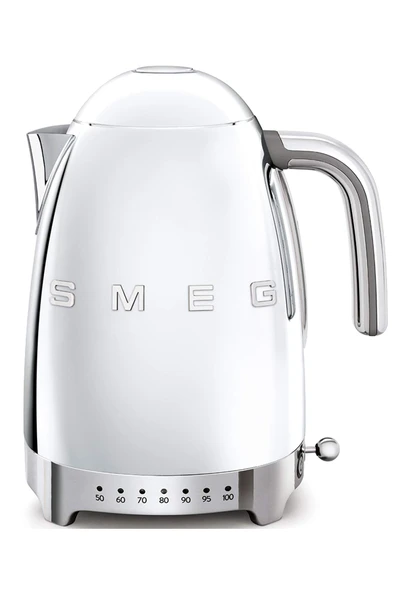 Smeg, su ısıtıcı sıcaklığı ayarlanabilir KLF04SSEU 1,7L artı sıcaklık seviyeleri, kireç önleyici filtre, su seviyesi göstergesi, güç kaynağı 2400W, krom ürün görseli 1