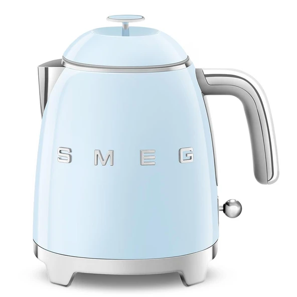 Smeg, Küçük elektrikli su ısıtıcısı KLF05PBEU 0,8 L, paslanmaz çelik filtre, otomatik kapanma, su seviyesi göstergesi, kaymaz taban ve entegre kablo sarıcı, güç 1400W, mavi ürün görseli 1