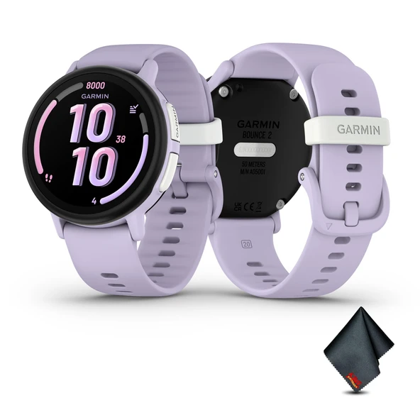 Garmin Bounce 2, Kids Smartwatch with Calling, Messaging and Location Track Özellikler, Işık Mor Sche with Microfiber Temizlik Kumaş ürün görseli 1