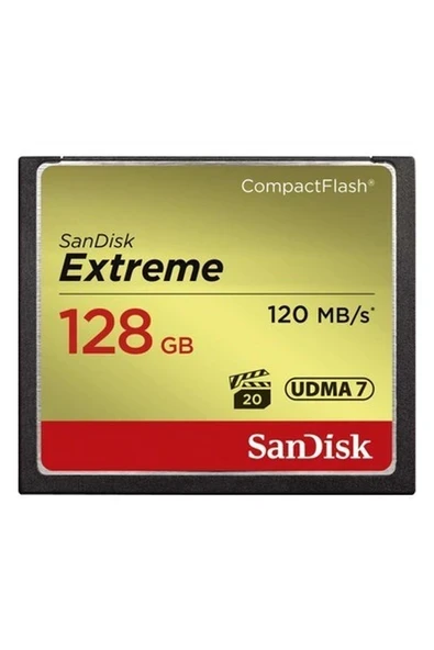 Sandisk Extreme 128GB 120MB/ S Udma7 Compact Flash Kart SDCFXSB- 128G- G46 ürün görseli 1