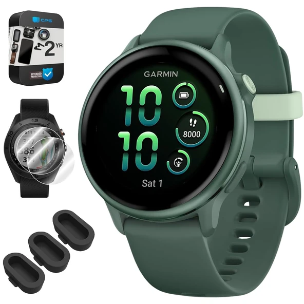 Garmin 010-02985-02 VIVOACTIVE 6 Health & Fitness GPS Smartwatch, 2 YR CPS Geliştirilmiş Koruma Paketi, Silikon Dust Covers & 2Pack Ekran Koruyucu ürün görseli 1