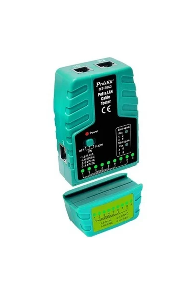 Pro's Kit MT-7063 Pro's Kit Poe & Lan Kablo Tester - RJ11/RJ12/RJ45 ürün görseli 1