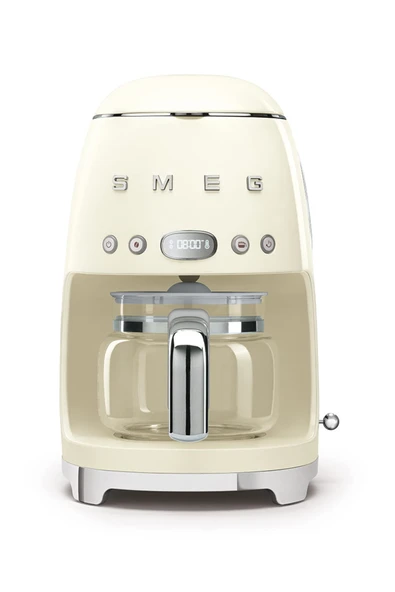 Smeg, DCF02CREU, filtre kahve makinesi, aroma ve otomatik başlatma fonksiyonu, 12 bardağa kadar cam sürahi, 2 yoğunluk seviyesi, sıcak tutma fonksiyonu, 1050W, krem ürün görseli 1