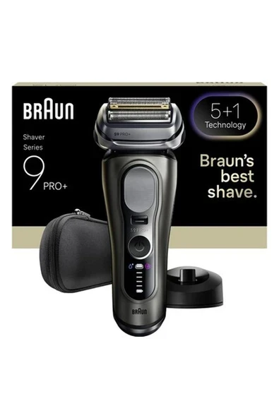 Braun Series 9 Pro+ Elektrikli Tıraş Makinesi, Islak ve Kuru, Şarj Standı, 9615S ürün görseli 1