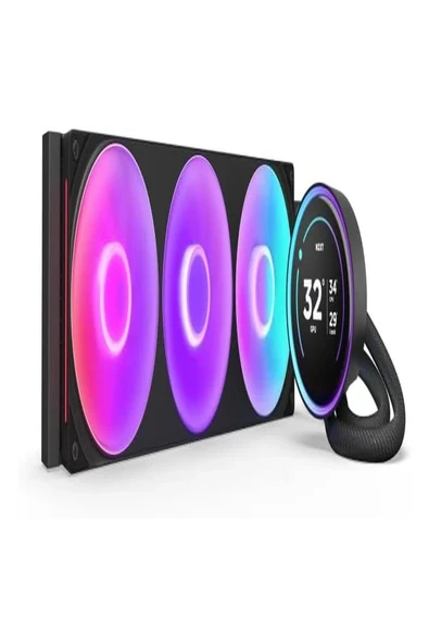 NZXT Kraken Elite 360 RGB 2024 - AIO CPU Sıvı Soğutucu - 360 mm Radyatör - F360 RGB Çekirdek Fan - Özelleştirilebilir 2,7 inç IPS LCD - NZXT Türbin Pompası - AMD® AM5, AM4 - Intel® LGA 1851/1700, ürün görseli 1