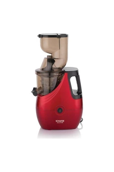 Schafer Slow Star Katı Meyve Sebze Sıkacağı 7 Parça Kırmızı ürün görseli 1