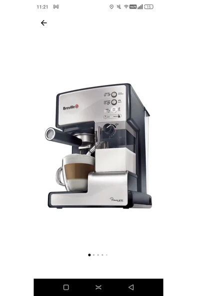 Breville Espresso Makinesi Prima Latte Vcf045x-01, 15 Bar, Otomatik Cappuccino Ve Latte Macchiato ürün görseli 1