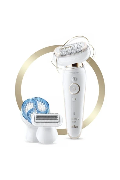 Braun Silk-épil 9 Flex 9010 SensoSmart Kablosuz Islak & Kuru 6 Ek Parçalı 3'ü 1 Arada Epilatör ürün görseli 1