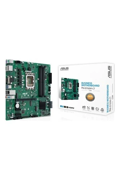Asus Pro B760M-Ct-Csm Intel B760 Lga1700 Ddr5 6200 2Xdp Hdmı Vga Çift M2 Usb3.2 Wifi 6E + Bt Tpm Matx (Pro B760M-Ct-Csm) Anakart ürün görseli 1