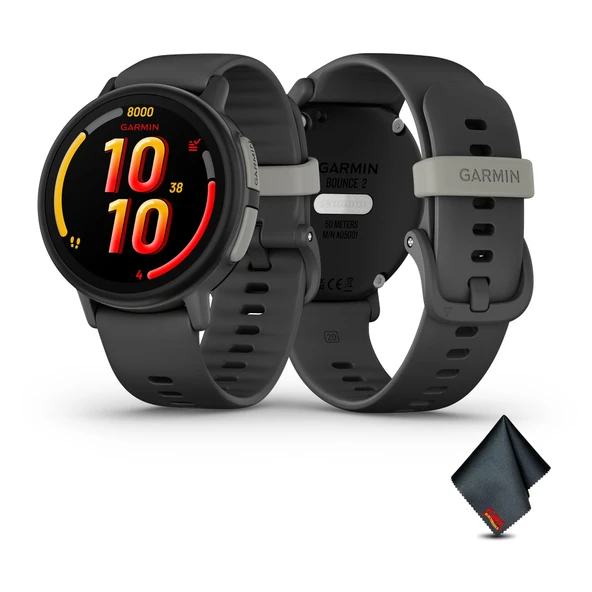 Garmin Bounce 2, Kids Smartwatch with Calling, Messaging and Location Track Özellikler, Slate Gray Sche with Microfiber Temizlik Kumaş ürün görseli 1