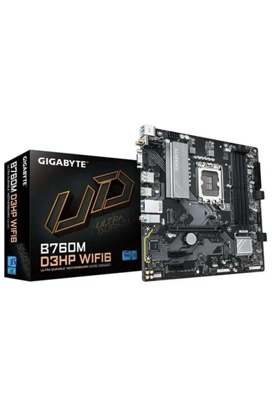 B760M D3HP WIFI6 DDR4 HDMI DP PCIE 4.0 1700p mATX ürün görseli 1