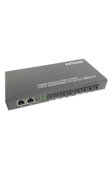Netlink NTL8SFP2G 8 Sfp Port+2 RJ45 100/1000 Fiber Switch Netlink ürün görseli 1