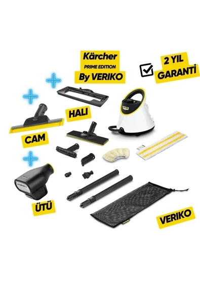 Sc 2 Deluxe Prime Buharlı Temizlik Makinesi by Veriko Edition, Ütü, Pencere, Halı Silme ürün görseli 1