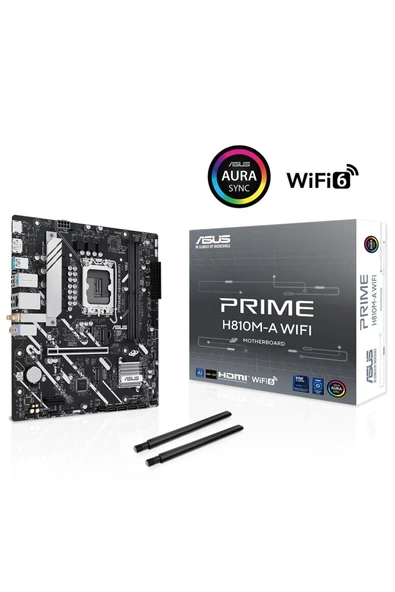 PRIME H810M-A WIFI DDR5 6400MHz(OC) Soket LGA1851 mATX Anakart ürün görseli 1
