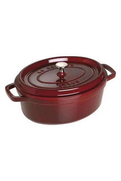 Staub La Cocotte Döküm Tencere Oval 4,2 L Bordo ürün görseli 1