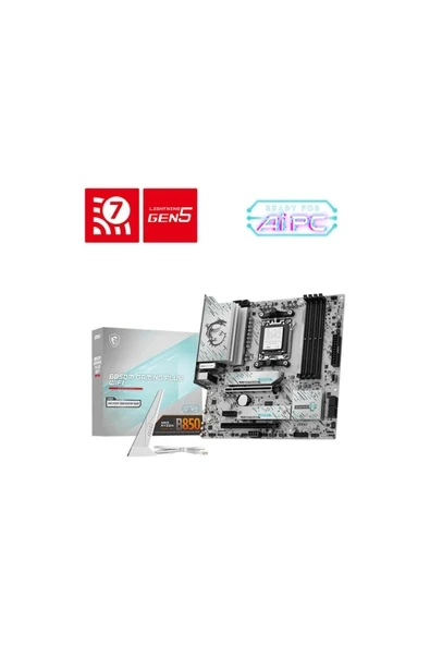 B850M GAMING PLUS WIFI DDR5 AM5 8200(OC)Mhz mATX Gaming (Oyuncu) Anakart ürün görseli 1