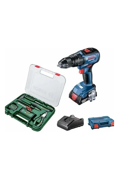 18 Volt Gsb 18 V 50 Darbeli Kömürsüz Tek Akülü ve 17 Parça Bosch El Aleti Seti Hediyeli 1 2.0 - 2.4 ürün görseli 1