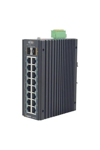 Wı-Tek 16PORT 240W Full Poe WI-SP3018F 16GE Gıgabıt 2x Sfp Yönetilemez Endüstriyel Switch ürün görseli 1