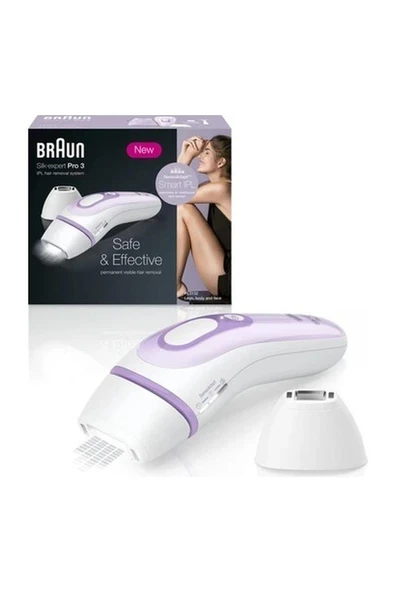 Braun Silk·expert Pro3 PL3132 Yeni Nesil Ipl Tüy Alma Cihazı Ek Hassas Bölge Ataçmanı Kablolu Lazer Epilasyon 300.000 Işık Atımı ürün görseli 1