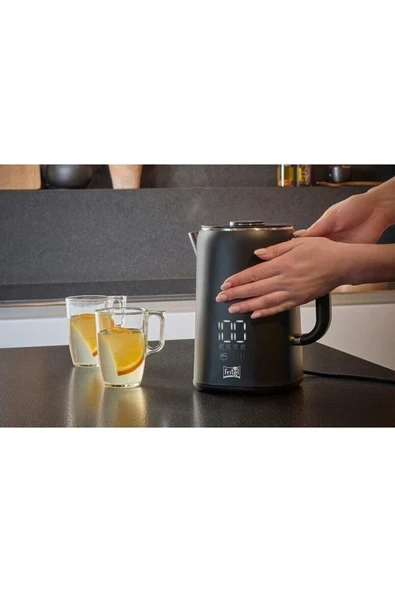 Dijital Gösterge Siyah Kettle Mat 1.7 L Sıcak Tutma Özellikli ürün görseli 1