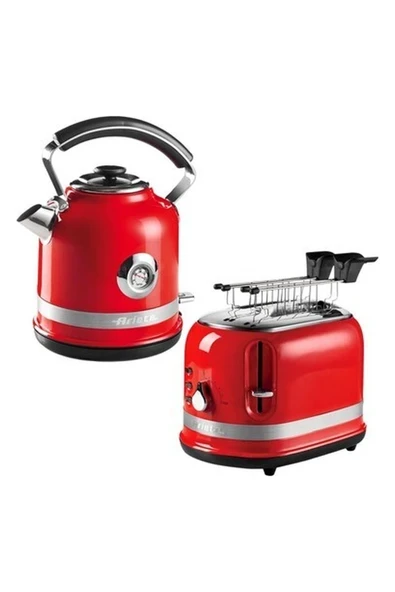 Ariete Moderna Kırmızı 1.7 Litre Kettle ve Ekmek Kızartma Makinesi Seti ürün görseli 1