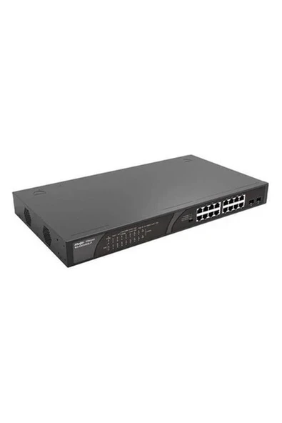 Ruıjıe Reyee 16 Port RS-ES118GS-P 10/100/1000 2x Port Combo Gigabit Sfp Poe Switch (247W) Çelik Kasa Rack Mount ürün görseli 1