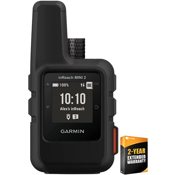 Garmin 010-02602-01 inReach Mini 2 Portatif Uydu İletişimci/GPS Navigator, Black Sche with 2 YR Premium Genişletilmiş Service Protection Plan ürün görseli 1