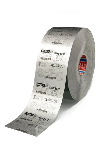 Tesa Lazer Etiket Bandı Gri 25mx120mm Tesa 6930 Gümüş Gri ürün görseli 1