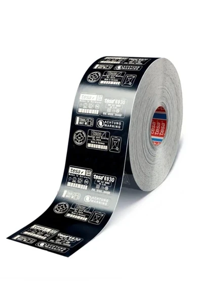 Tesa Lazer Etiket Bandı Siyah 25mx120mm Tesa 6930 Mat Siyah ürün görseli 1