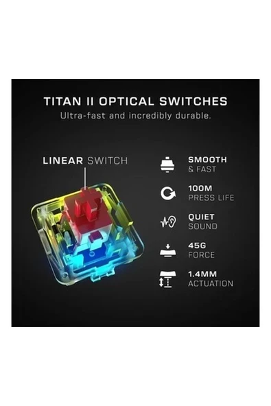 Roccat Vulcan Iı Max – Optik-Mekanik Pc Oyun Klavyesi Siyah Vulcan Iı Max Tactile ürün görseli 1