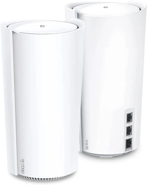 TP-Link Deco XE200 Mesh WiFi AXE11000 Üç Bantlı WiFi 6E Mesh Ağ Sistemi - Kablosuz İnternet Yönlendiricisi ve Genişleticisinin, 10 Gbps Ethernet Bağlantı Noktasının, Com... ürün görseli 1