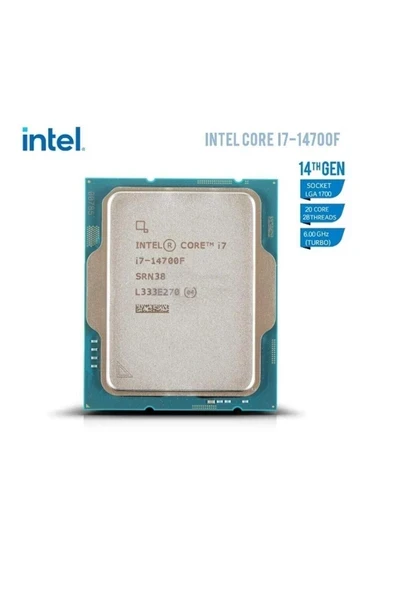 Core i7 14700F TRAY 2.1GHz 20 Çekirdek 33MB L3 Önbellek Soket 1700 Kutusuz İşlemci ürün görseli 1