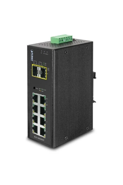 PL-IGS-10020MT 8 Port 10/100 2 Port SFP Endüstriyel Tip Yönetilebilir Switch ürün görseli 1