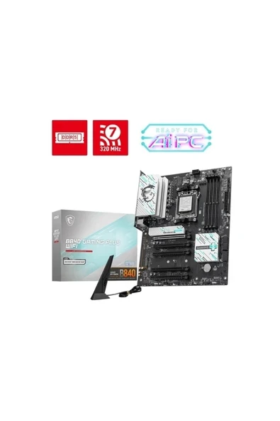 B840 GAMING PLUS WIFI AM5 DDR5 8000(OC)Mhz ATX Gaming Anakart ürün görseli 1