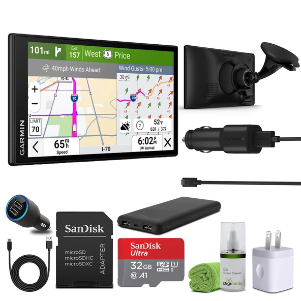 Garmin Dezl OTR620 GPS Truck Navigator 6" Display Touch, Ticari GPS Navigation LCD Temizlik Kit + 32GB SD Memory Card + Daha Fazla Aksesuarları ürün görseli 1