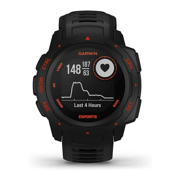 Garmin 010-02064-73 Instinct Esports Edition, GPS Game Smartwatch with Esports Activity Profile, Broadcast Your Stress Level and Heart Rate to Game Streams through Str3AMUP! ürün görseli 1