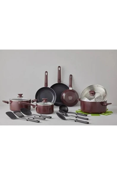 Greenpan Cambridge Red 16 Parça Pişirme Seti ürün görseli 1