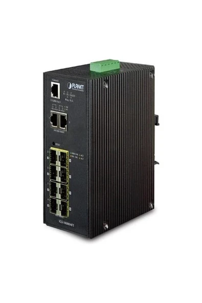 Planet PL-IGS-10080MFT 8 Port 10/100BASE Sfp 2 Port Gigabit Endüstriyel Yönetilebilir Switch ürün görseli 1