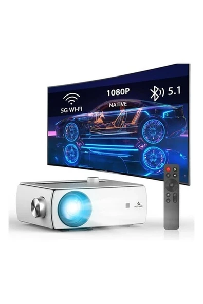 Nexigo PJ10 - 300 Ansı, 1080P Wifi Bluetooth Film Projektör ürün görseli 1
