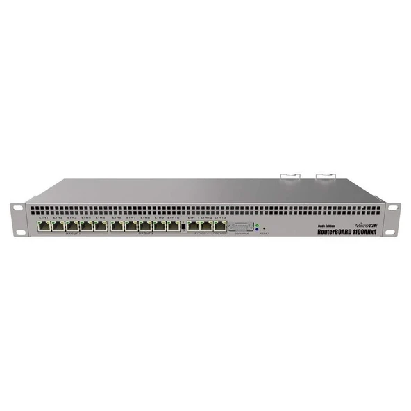 MikroTik RouterBOARD RB1100AHx4 Dude 13 Bağlantı Noktalı Gigabit Router Dude Sürümü - 1U Rafa Monte - 60 GB M.2 Sürücü ürün görseli 1