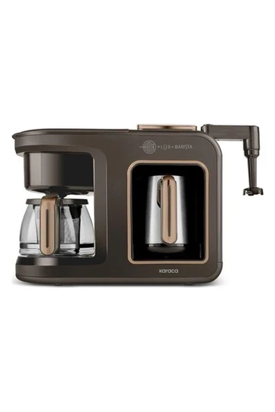 Hatır Plus Barista Steel 6 In 1 Konuşan Közde Türk Kahve Makinesi Walnut Brown ürün görseli 1