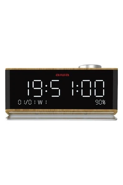 Aiwa CR-90BT Ahşap Hoparlör (Saat & Bluetooth & Fm Radyo) ürün görseli 1