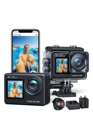 Wolfang GA200 24MP 4K Aksiyon Kamerası ürün görseli 1