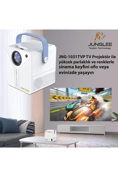 4K WiFi Projektör USB HDMI TF Kart Girişli Dahili Hoparlör ile Yansıma ürün görseli 1